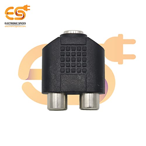 Image of Electronic Spices 3.5mm Female to 2 RCA female dual splitter interface audio connector pack of 20pcs