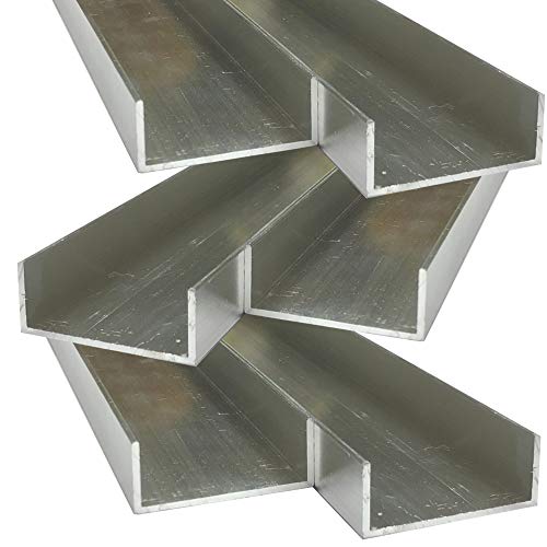 Alu U-Profil 20 x 50 x 20 x 2,0 mm Aluminium AlMgSi0,5 U-Stab Profil Aluprofil U-Stange (150 cm) Cover
