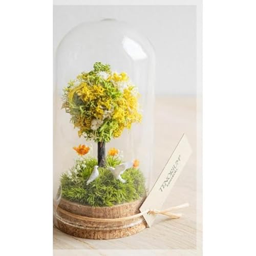 ハッピーイエロー_プチ・てのリウム [φ50mm][プリザーブド苔テラリウム]