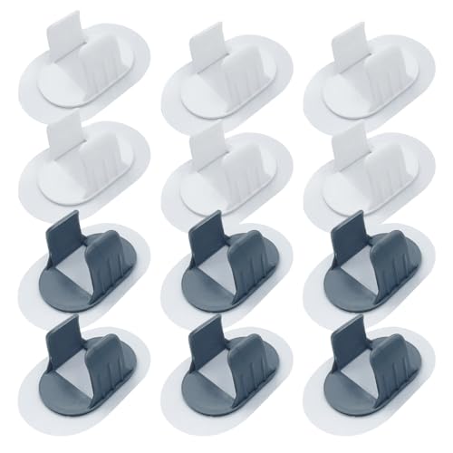 ONEBO12 Piezas 30-38mm Abrazadera de Tubo,Abrazaderas en U de PVC,Abrazaderas de manguera autoadhesivas,Diseño a presión,para mangueras, gas, agua, lavadora, jardín