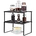 Lot de 2 étagères de Rangement en métal pour Placard de Cuisine, Etagère Vaisselle, Organisation Placard Cuisine,comptoirs, Garde-Manger, Aliments et ustensiles
