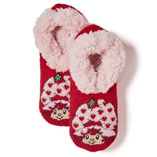 Strawberry Shortcake Women's Teddy Fur Fuzzy Slipper Socks