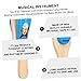 Vaguelly 1Pc Wooden Castanet with Long Handle Safe and Musical Instrument for Produces Pleasant Rhythm Sounds for Early Music Education and Rhythm Development Blue