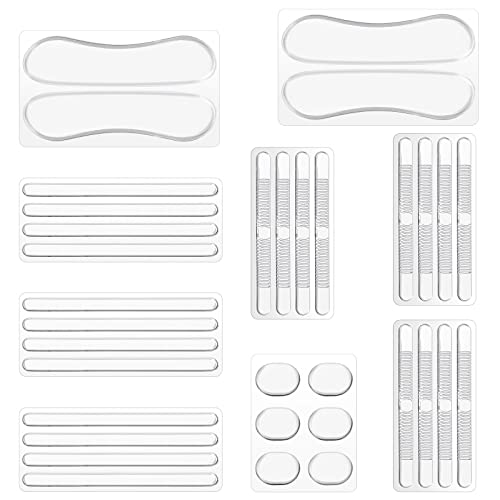 34 Pcs High Cushion Inserts Sling Shoe Grip for Sandals & Backs Womens Strap Cushion Inserts Silicone Thin Heel Straps for High Heels & More