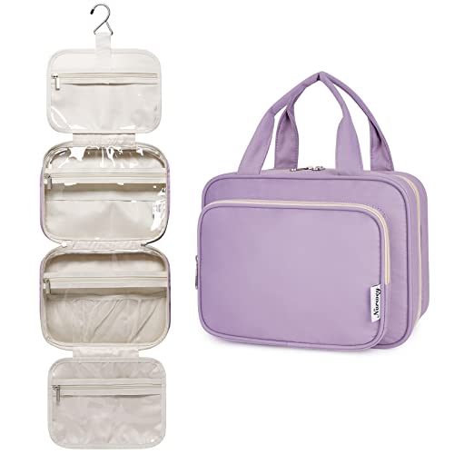 Image of Narwey Hanging Toiletry Bag for Women Toiletries Bag for Travel Size Essentials Accessories, A-Purple, Medium