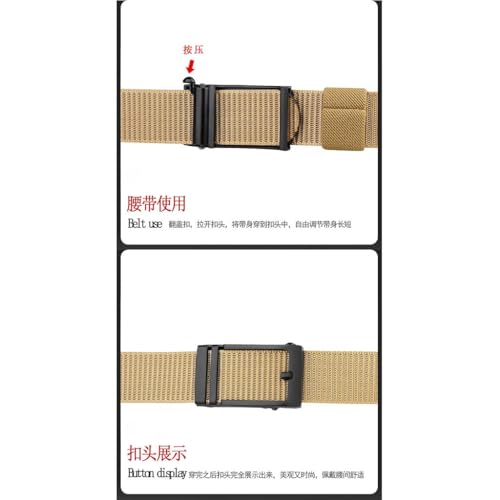 Ratchet Belts for Men Casual Nylon Tactical Belt with Automatic Slide Buckle, Adjustable for Sports Outdoors Hunting4