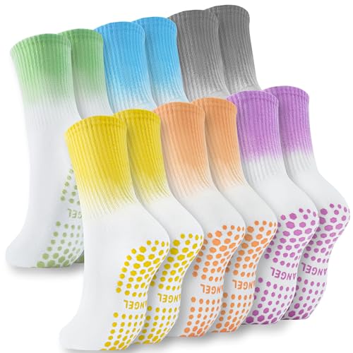 Image of Grip Socks Pilates for Women- Cute Pilates Socks- Tie Dye Non Slip Grippy Sock Woman for Yoga Barre Dance