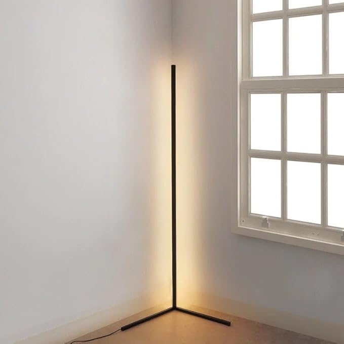 The Artment your artistic apartment Modern Art Decorative Black Zenith Corner Floor Lamp with Remote for Living Room, Bedroom, Dining Room, Kitchen, Entryway, Bathroom (Adjustable Height)-image-19