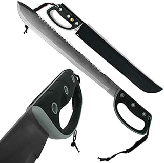 SZCO Supplies Full Tang 24.75 Inch Rubber Grip Machete with Sheath Sword