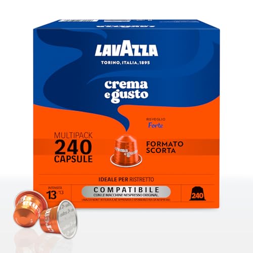 Lavazza, Crema e Gusto Forte, 240 Capsule Compatibili con Macchine
