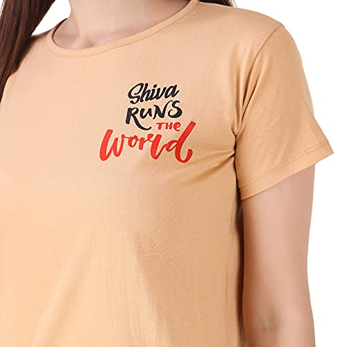 Image of NIVIK Printed Cotton T-Shirt for Women