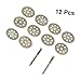 Angoily Rotary Tool Diamond Cutting Wheels 20mm Diameter 8 Hole Mini Circular Blades for Glass Gemstones and Metals