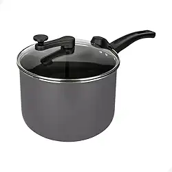 Pipoqueira 4,5 Litros (Grafite) – Antiaderente, Tampa de Vidro e Manivela Giratória – Pipoca Crocante em Minutos