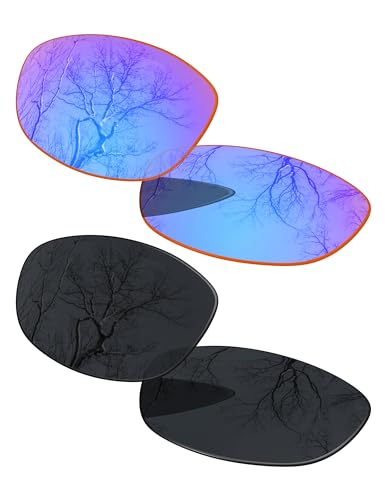 ToughAsNails 2 Pair Polarized Lens Replacement for Oakley Fives 2.0 Black&Grapefruit IR