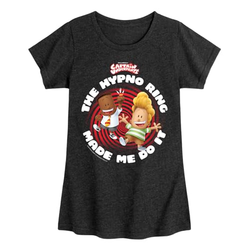 Captain Underpants - The Hypno Ring - Toddler & Youth Girls Short Sleeve Graphic T-Shirt