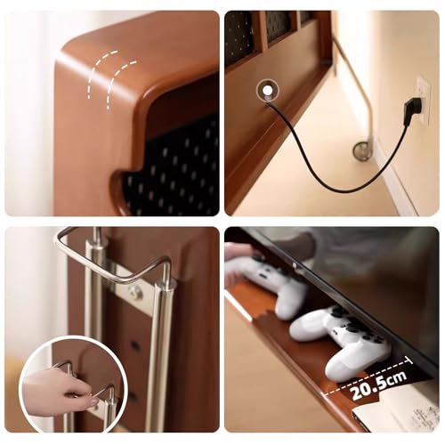 Soporte móvil para TV hasta 65 pulgadas con ruedas y altura ajustable miniatura 7