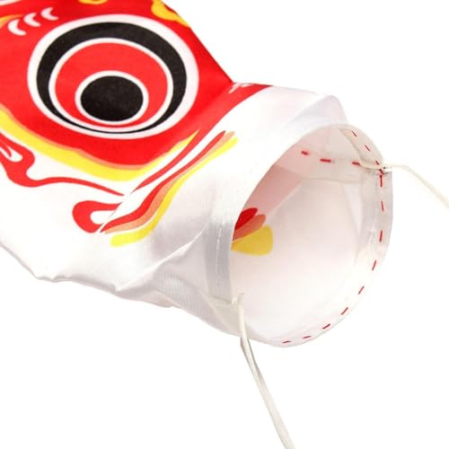 Hsthe Sea 5 Stück Japanischer Karpfen Windsack Bunte Bronzing Streamer Fischflagge Drachen Koinobori Hängendes Dekor für Japanische Sushi Bar Izakaya (60cm, 23,6 Zoll)