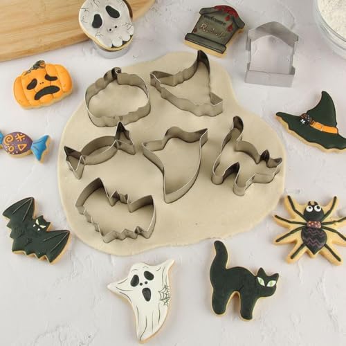 Molde para galletas en acero inoxidable con 12 formas variadas para repostería casera 3