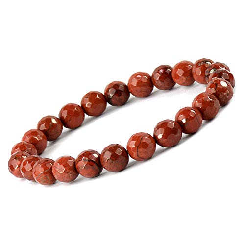 Image of Reiki Crystal Products Certified Natural Crystal Stone 8 mm Faceted /Diamond Cut Beads Bracelet for Men & Women | Reiki Charged Gemstone Bracelet | Multiple Crystal Variants Available