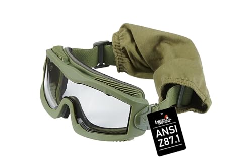 Lancer Tactical Airsoft Safety Goggles, Vented, OD Green