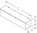 Hoffman F66T160GVP Wireway, NEMA 1, Straight Section, Flat Cover, Galvanized, 6.00" x 6.00" x 60.00", Gray