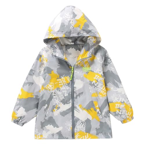Boys Girls Windbreaker Waterproof Jacket Casual Fashion Pattern Coat Kids Y2 Zip Up Long Sleeve Hoodie Streetwear