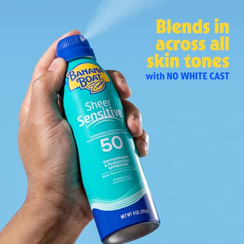 Banana Boat Sheer Sensitive Body Spray, SPF 50, 6oz (Pack of 2) - image 4
