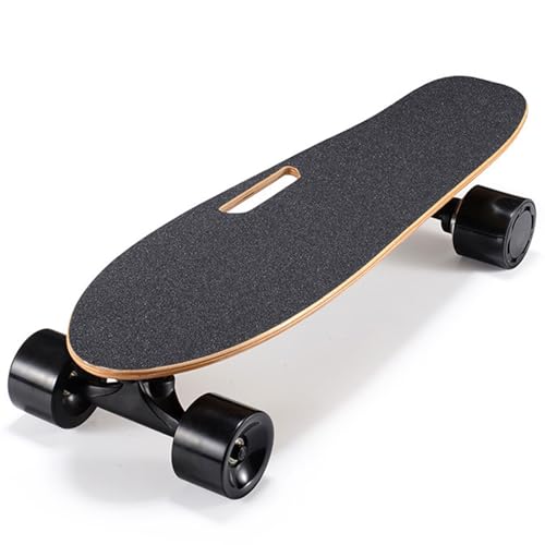 Elektrisches Skateboard mit Fernbedienung, Wasserdichtes Longboard-Skateboard, 7 Schichten Ahorn, Max. Geschwindigkeit 22–40 km/h, 8–30 km Reichweite, für Anfänger, Single-Drive-8km