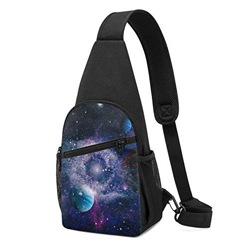 XCNGG Mochila de Senderismo Bolsa de Pecho Sun and Earth Printed Sling Backpack Lightweight