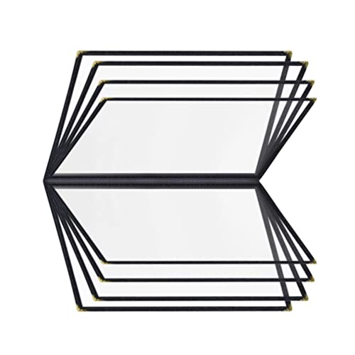 FAVOMOTO Restaurant Menu Covers 8 Page PVC A4 Size Easy Clean Menu Folder for Cafe Pub