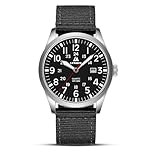 LN LENQIN Reloj Hombre Relojes Militar Campo Reloj...: ⌚ RELOJES ANALÓGICOS PARA HOMBRE: Estilo militar clásico, esfera grande de 42 mm con hora militar de 12/24 horas, visualización de fecha, caja de acero inoxidable y correa de nailon. Ancho de la correa del reloj para hombre: 22 mm/0,86 pulgadas, caja...