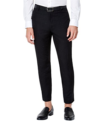 INC International Concepts Men's Slim-Fit Ankle-Length Pants Deep Black (34W-32L)