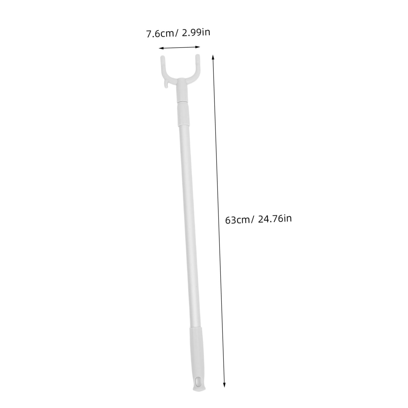 Levemolo Telescoping Clothes Rod Adjustable Lightweight Aluminum Closet Pole Space Saving Reach Stick for Clothes Drying Storage Extends for Various Clothing Grey