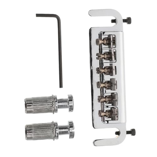 Parliky 1 Set Electric Guitar Metal Bridge Tailpiece Part High-precision and Convenient Guitar Part for Enhanced Sound and Easy Adjustment
