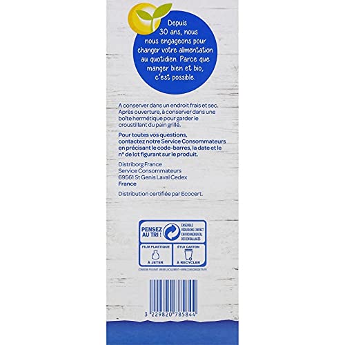 BJORG - Pain Grillé Au Blé Complet 250G - Lot De 4
