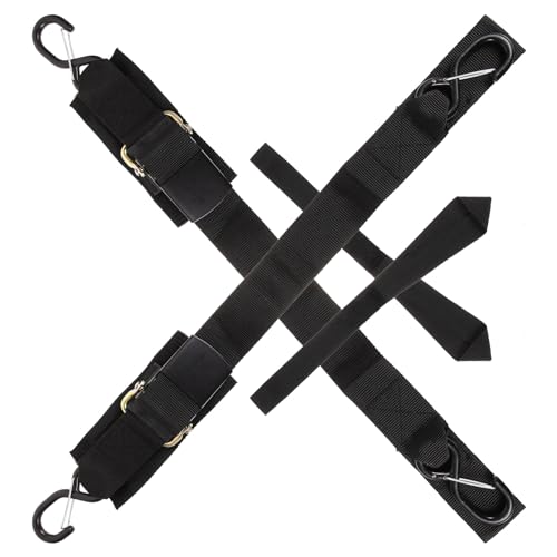 BESPORTBLE Boat Winch Strap Hook Boat Trailer Tie-Downs 4pcs Retractable Tie Downs Non-Slip Surface