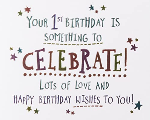 Image of Papyrus 1st Birthday Card (Something To Celebrate)