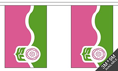 Flagtex South Yorkshire Fabric Bunting – 3m with 10 Flags – Premium Indoor & Outdoor Decoration — image 1
