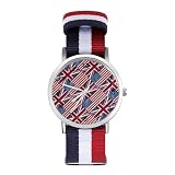 ZMYAPQO UK England United American Flag Watches for Men