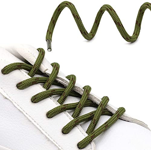 Image of Round Shoelace (2 Pair) Shoelaces for Hiking Shoes, Outdoor Walking Sneakers, Outdoor Hiking, Climbing, Basketball, Work Boot, Running, Sport Shoes