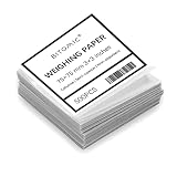 Bitomic Cellulose Weighing Paper, Nitrogen Free, Non-Absorbing, High-Gloss, 3 x 3 Inches (Pack of 50
