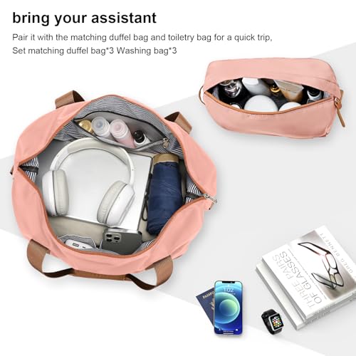 Image of Joyway 24 Inch Checked Luggage, Expandable Suitcase with Spinner Wheel, 3 Piece Hard Shell Luggage Set with TSA Lock(Pink)