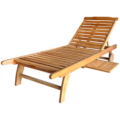 Charles Bentley Bain de Soleil/transat en Bois balau - pour Patio et Jardin