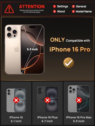 Image of Vihibii for iPhone 16 Pro Case Wallet with Card Holder (4 Cards) [RFID Blocking] & Slide Camera Cover, Military Grade Drop Protection, Rugged Hard Back & Silicone Edge Phone Case, 6.3 inch 2024, Black