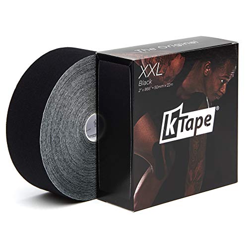 K-Tape Black XXL 5 cm x 22 m pour stabiliser les articulations et réduire la gêne