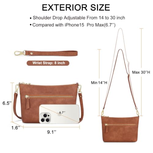 Image of RONSIN Crossbody Bag for Women Cell Phone Purse Shoulder Handbags Adjustable Strap