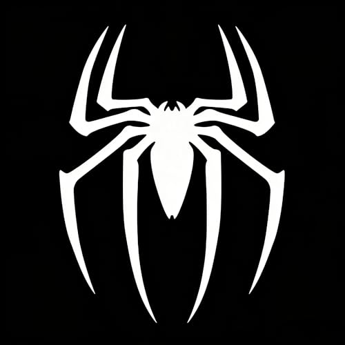 Image of 3D Spider Chrome Emblem Badge Sticker Decoration for Car, Truck, Motorcycle, RV, Scooter, SUV, Door, Window (White Style A)