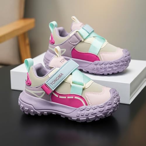 Lightweight Hiking Shoes for Kids Girls Boys, Non-Slip Outdoor Trail Sneakers with Reinforced Toe Cap & Rubber Sole4
