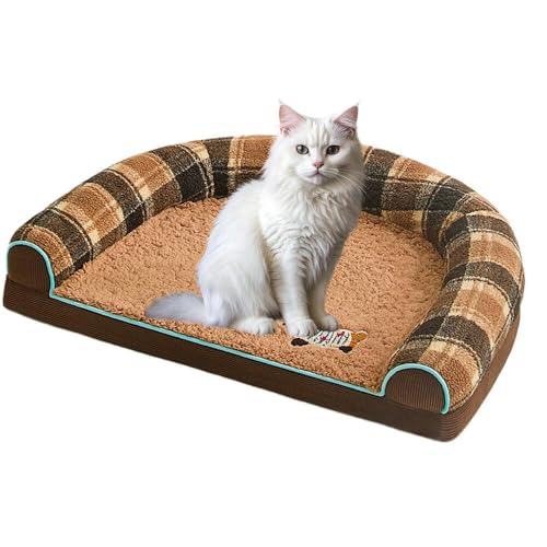 Lifetipsターキッシュバン Turkish VanU型 ペットベッド 犬 猫 クッション ソファ 丸洗い可 滑り止め 保温 四季対応 小型犬 中型犬 大型犬 多頭飼い 快適 枕付き 軽量 カバー取り外し インテリアに馴染む 圧縮梱包 極厚 やわらか