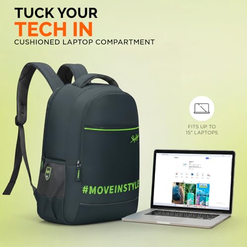 Image of SKYBAGS Dune Backpack | Premium Diamond pattern fabric | Upto 17 inch Laptop Portection | 02 Compartment | For Office and Casual Unisex Men Women Boys Girls